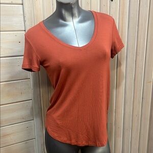 Abercrombie & Fitch Rusty Brown Fitted Short Sleeve T-Shirt